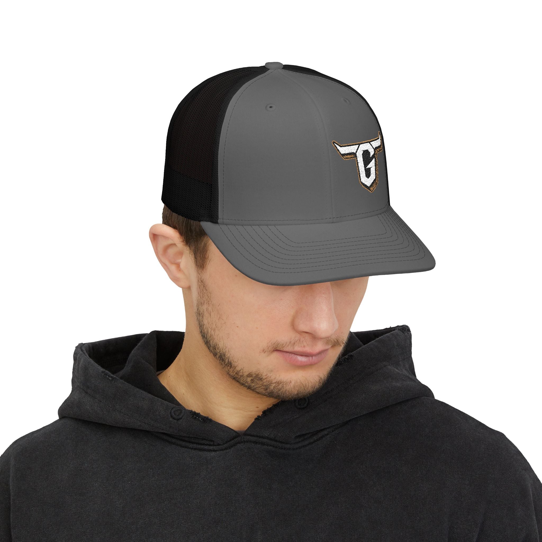 Tyler Garrett Bullhorns Logo Trucker Hat