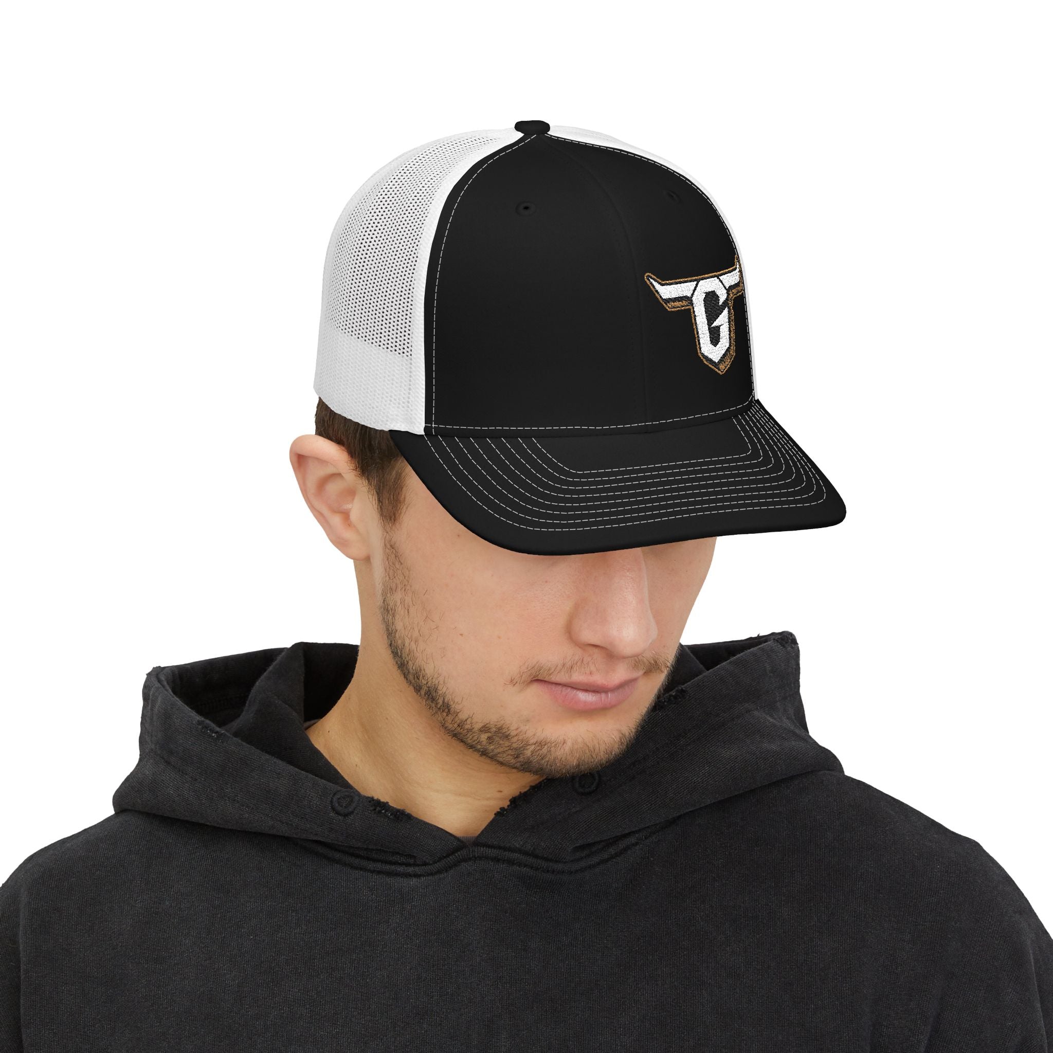 Tyler Garrett Bullhorns Logo Trucker Hat